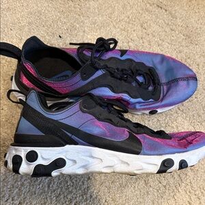 Nike Women's Purple and Black Sneakers